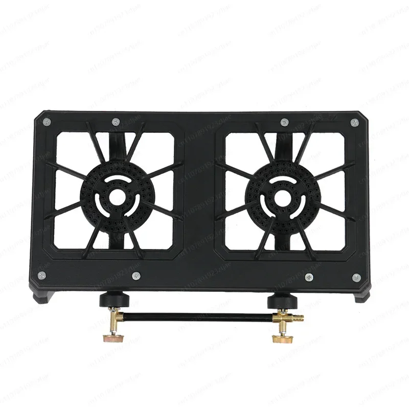 Cast Iron Gas Stove for Home & Camping, High Power LPG Cooker with Adjustable Burner for Outdoor Barbecue
