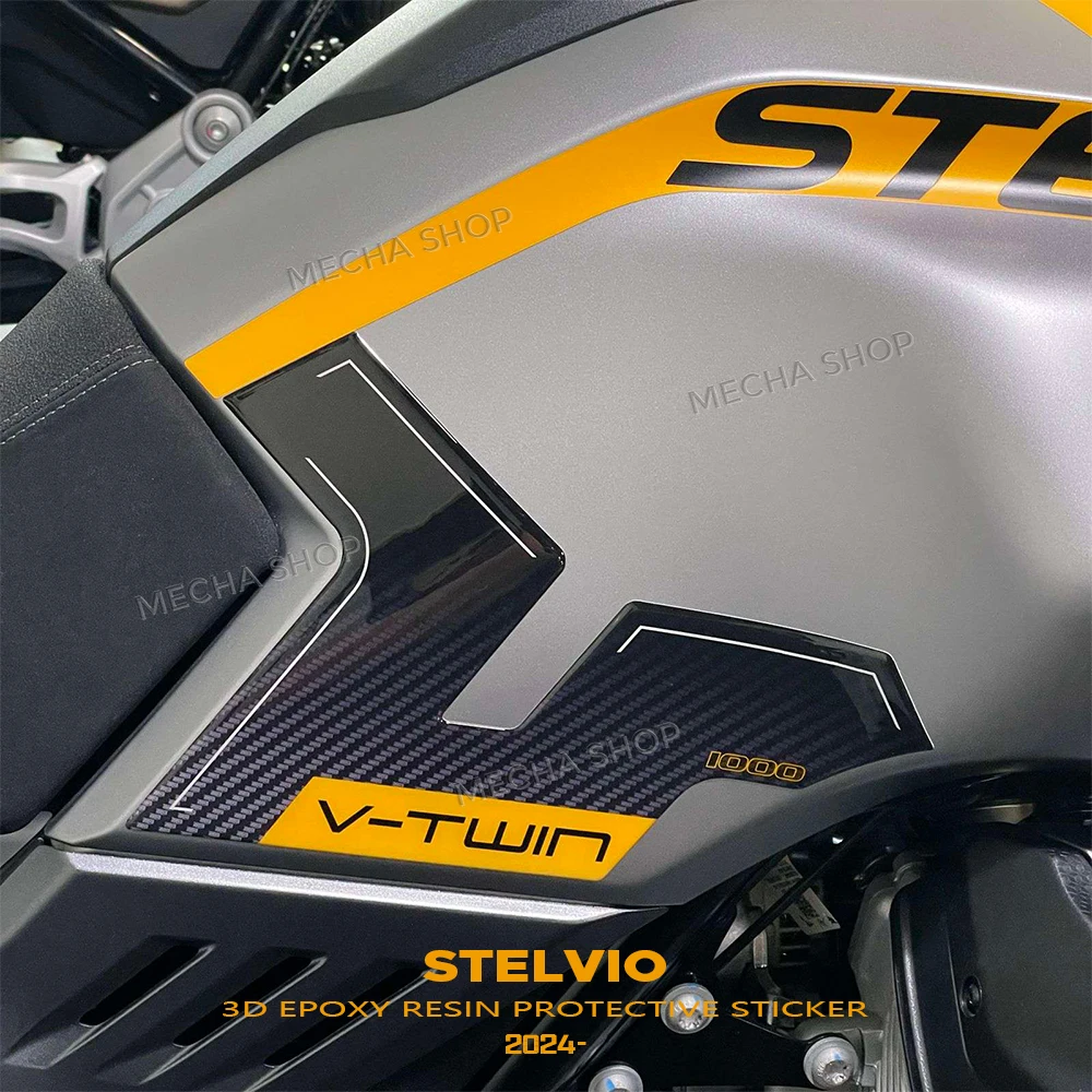 

Stelvio V100 2024, защитная наклейка на бак мотоцикла, 3D гелевая эпоксидная наклейка, комплект для Moto Guzzi Stelvio 2025 2026
