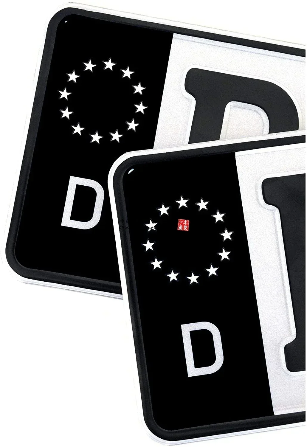 2 x Number Plate Black Sticker HR Flag of Croatia  EU Field Film Black Car Trailer Caravan Bus Fits all standard sized Vinyl