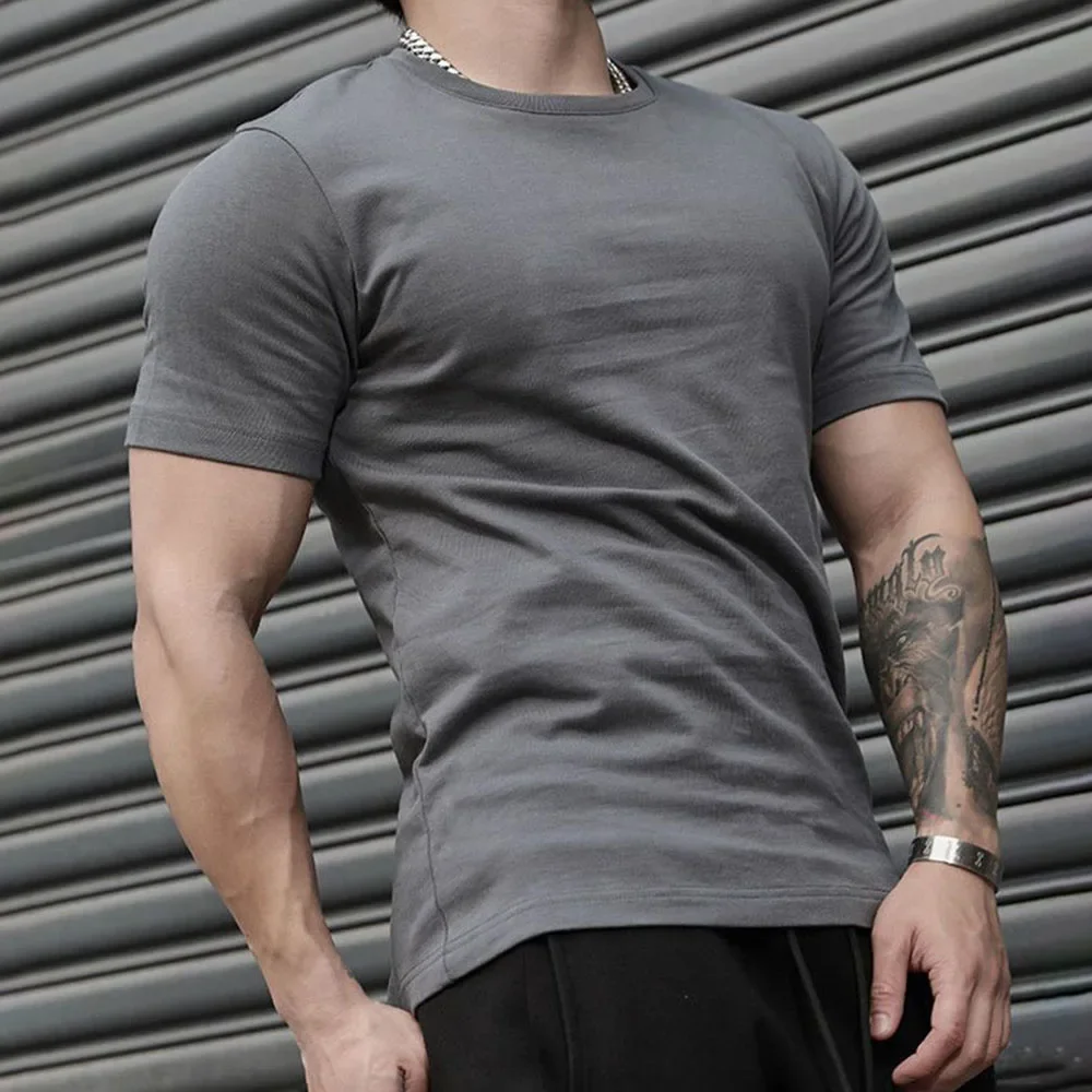 

Mens Thin Quick-drying Jogging T-shirt Breathable Casual Simple Fitness Comfortable Sports Tops Men's Clothing 2024 Summer New