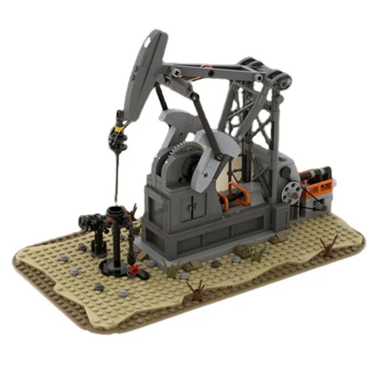 Building Block MOC-49501 Oil Pump Jack Oil Well Frame 474PCS Adult and Children's Puzzle Education Birthday Toy Gift Ornaments