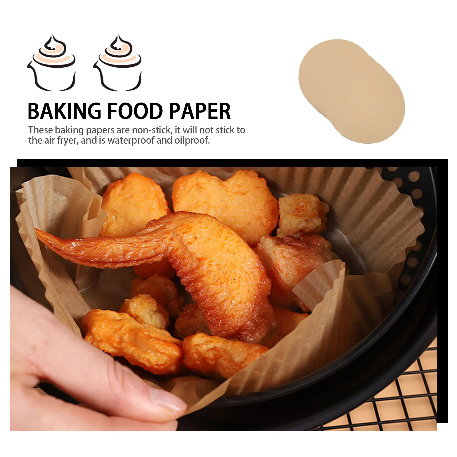 

Greaseproof Baking Paper Non-Stick Thickened Parchment Paper For Cookies Bread Fish Meat Vegetables Multi-Function