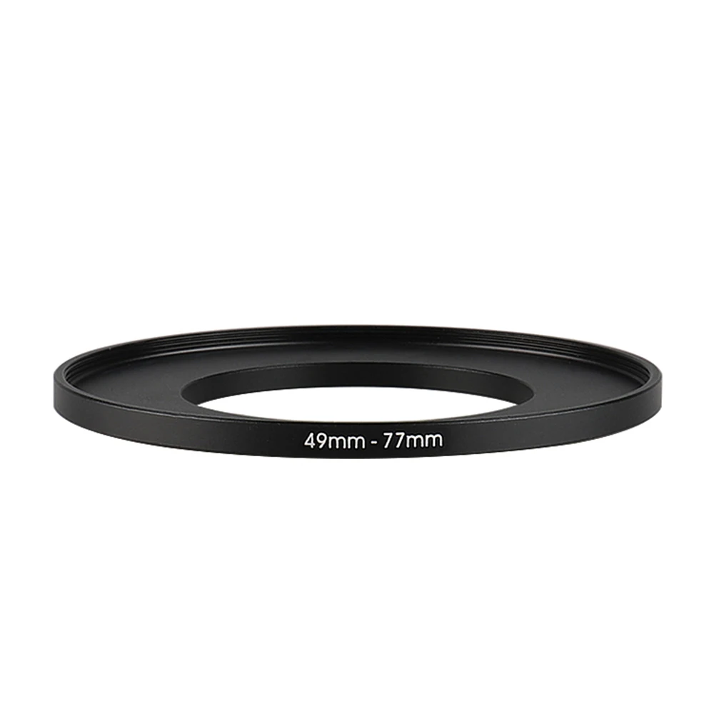 Aluminum Black Step Up Filter Ring 49mm-77mm 49-77 mm 49 to 77 Filter Adapter Lens Adapter for Canon Nikon Sony DSLR Camera Lens