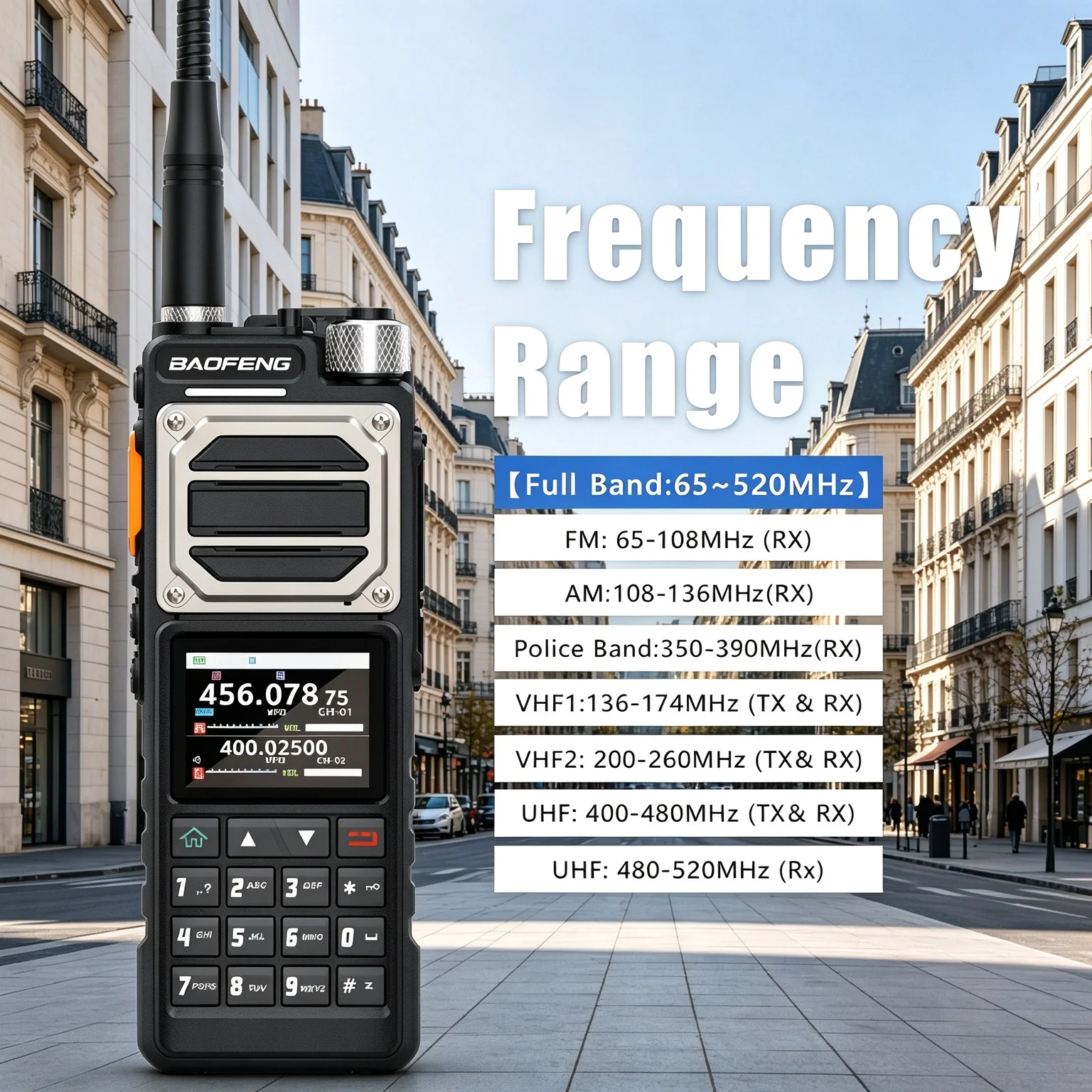 UV-25 10W Dual Band Ham Handheld Radio, Tri-Power, UHF VHF FM Airband NOAA Receiver with 5200mAh Battery USB-C Port, 999