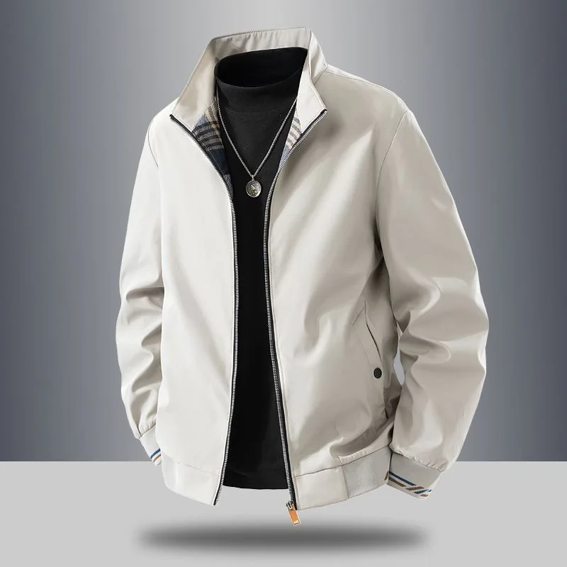 

Autumn and Spring New Pure Color Windproof Outdoor Sports Workwear Jacket Men's Business Casual Loose High Quality Outerwear