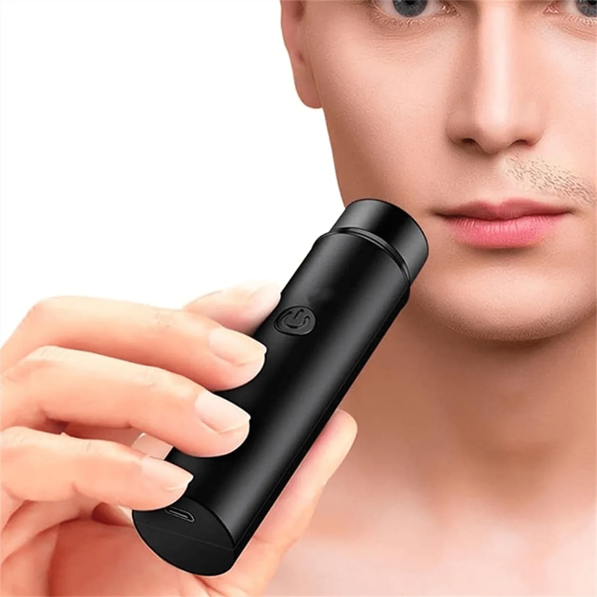 Mini portable electric shaver, self-service shaver, wireless charging type, suitable for eyebrows, upper and lower lips, cheeks,