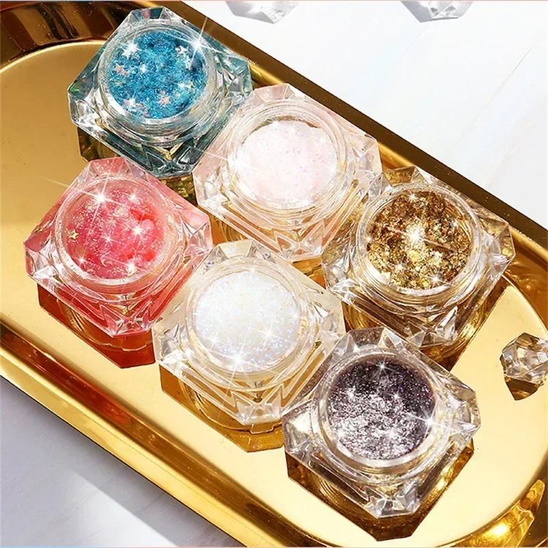 

50Pcs 5g Empty Cosmetic Face Cream Containers Refillable Sample Bottles Nail Arts Storage Box Travel Portable Plastic Makeup Jar