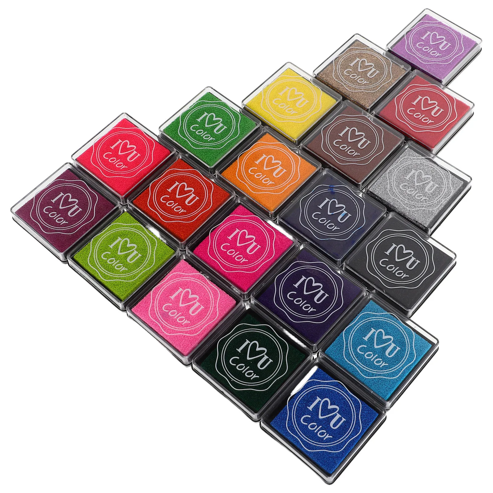 20Pcs Washable Ink Pads Set Bright Colors Kids Finger Painting DIY Crafts Scrapbooking Art Supplies Ink Pads Set