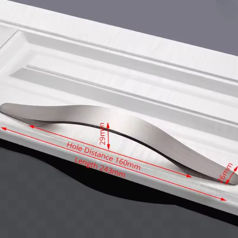 128mm/160mm Schrankgriffe aus Aluminiumlegierung, Türknöpfe, Küchenknöpfe, Schrankgriffe, Schubladen-Möbelgriffe, Möbelbeschläge – Detail 6