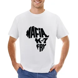 Camisetas masculinas Anime Vintage, Mafia K1 Fry T-Shirt, roupas Crewneck, camisas de algodão para homens