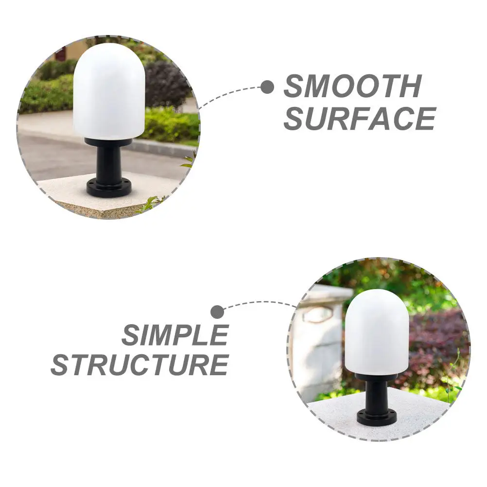 1Set Round Ball Lamp Shade Outdoor Post Mount Light Cover Replacement Lampshade for Porch Wall Street Lamp Soft Diffused Light
