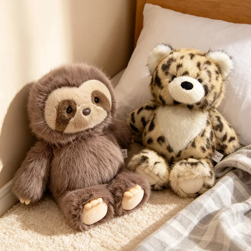Soft Soothing Companion 50cm Cute Running Animal Series Plush Toy Fluffy Stuffed Sloth,Lamb,Bear,Panda,Rabbit,Leopard Plush Doll