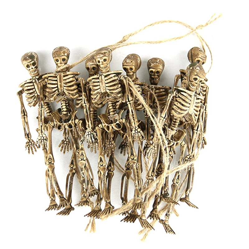 16 Piece Mini Skeleton Statues Props Trick Supplies DIY Skeleton Human Skeleton Set