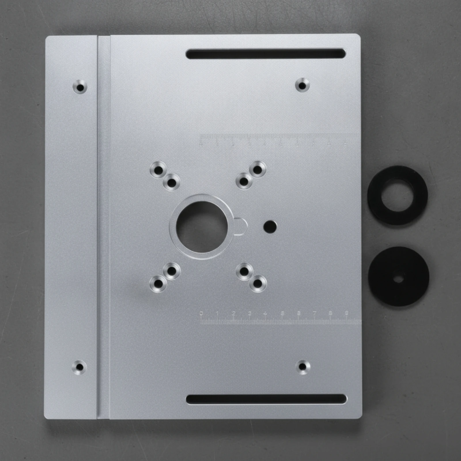 Router Table Insert Plate Rust-Resistant Router Table Plate with Insert Rings Hardware Sturdy Smooth for Woodworkers