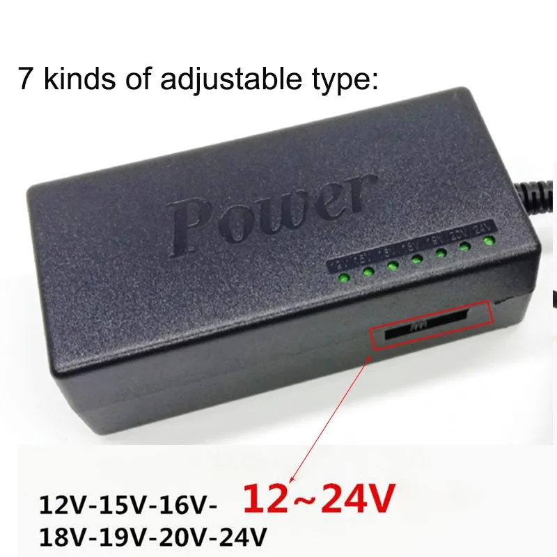 

Регулируемое зарядное устройство с 34-контактным разъемом, универсальный адаптер для аккумуляторов 96 Вт, 12 В/24 В для ПК и ноутбуков, адаптеры B5