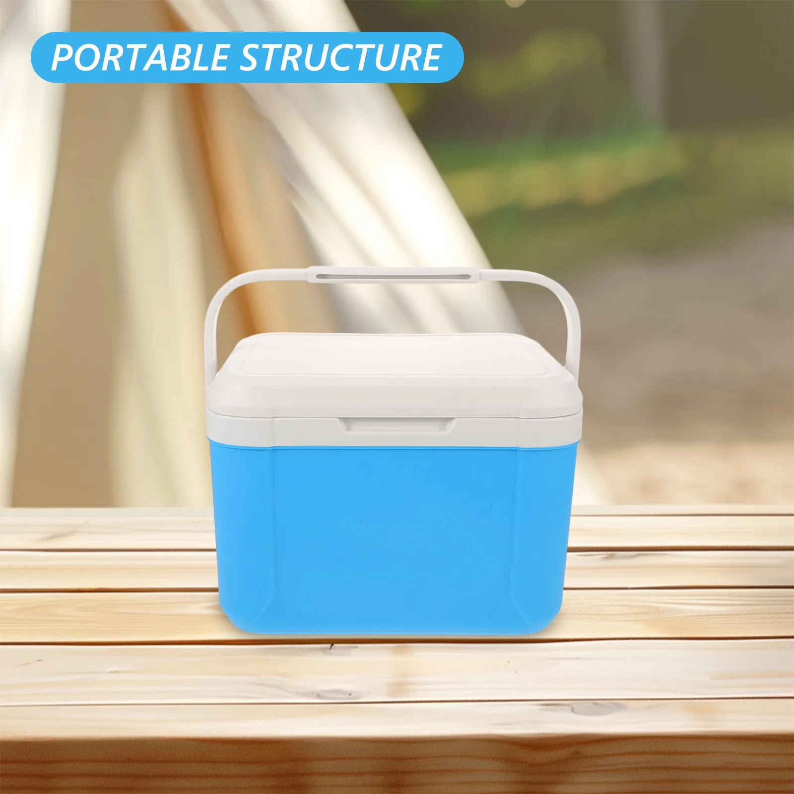 1Set Insulated Outdoor Cooler Box Portable 5.5L Ice Cooling Chest Box Camping Picnic Fishing Beach Road Trip Drinks Food