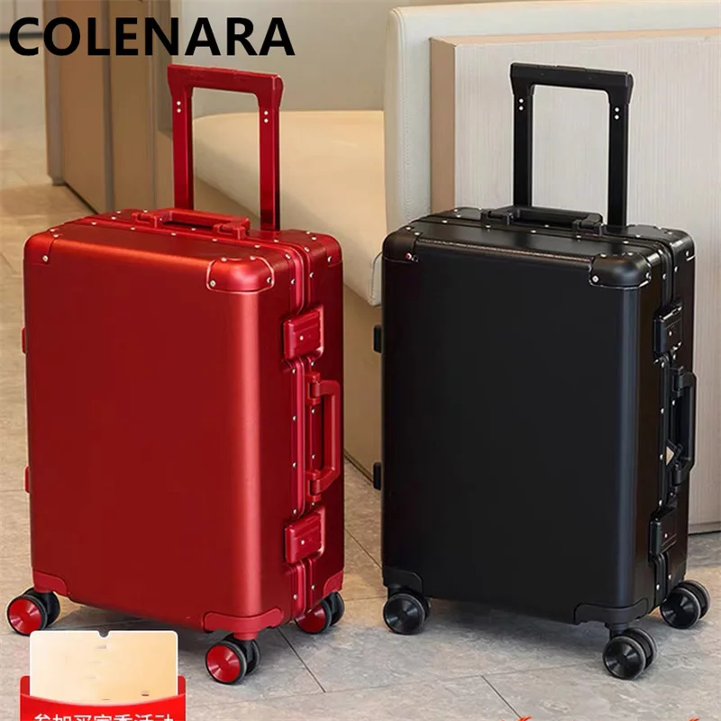 

COLENARA New 20 Inch Boardable Luggage Thickened Aluminum Frame Pulling Rod Password Box 28 Inch Travel Box Large Capacity
