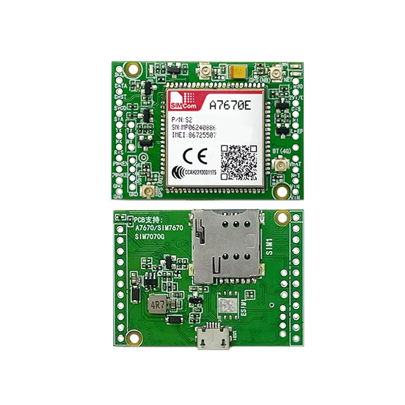 SIMCOM A7670E-FASE Core Board With antenna Development Board LTE CAT1+4G+2G+Voice+BT+GNSS A7670 for Europe/Middle East/Africa