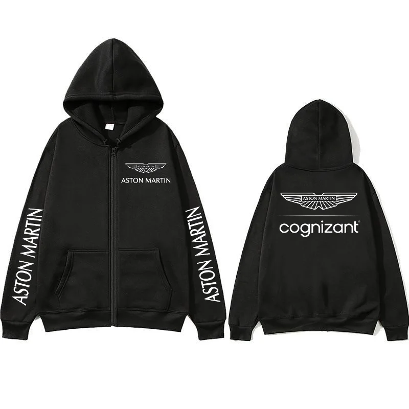 New Aston Martin Spring Autumn Man Printing hooded sweatshirt fashion Lady Zipper Hoodie Outdoor Sports Loose Ventilate Coat