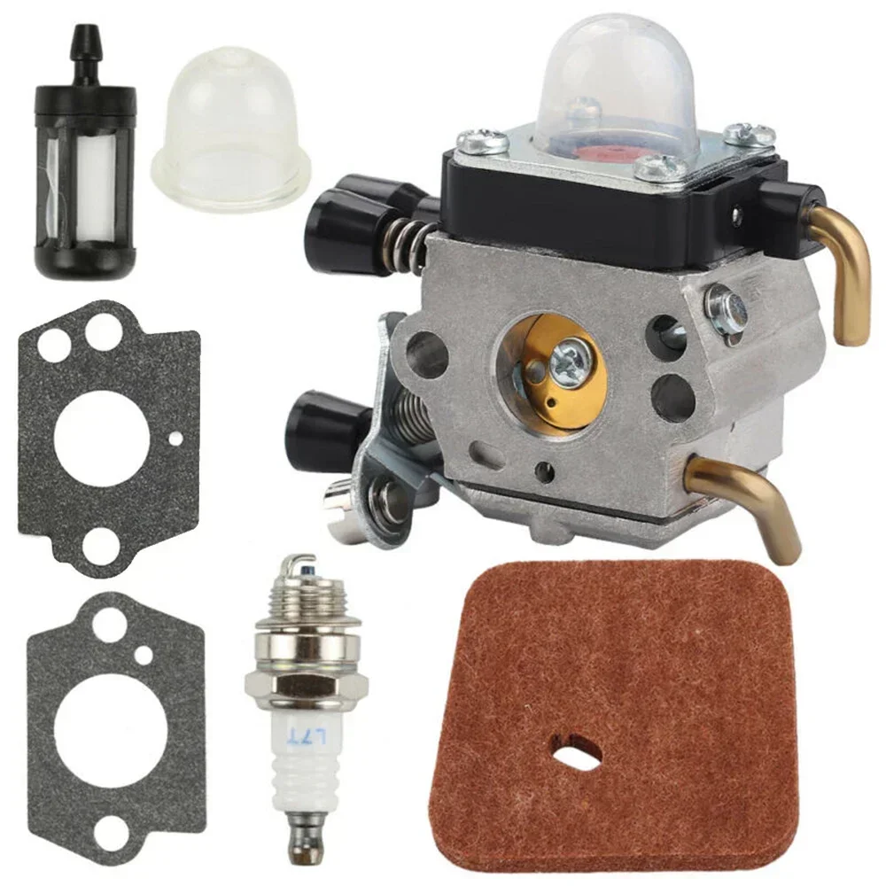 Imagem -02 - Kit de Carburador para Stihl fs 38 45 46 55 55r 55rc 45c 45l 45ez 55ez 55c 55t 74 75 76 80 85 310 km 55 55r Hl45 Fc55 Trimmer Accs