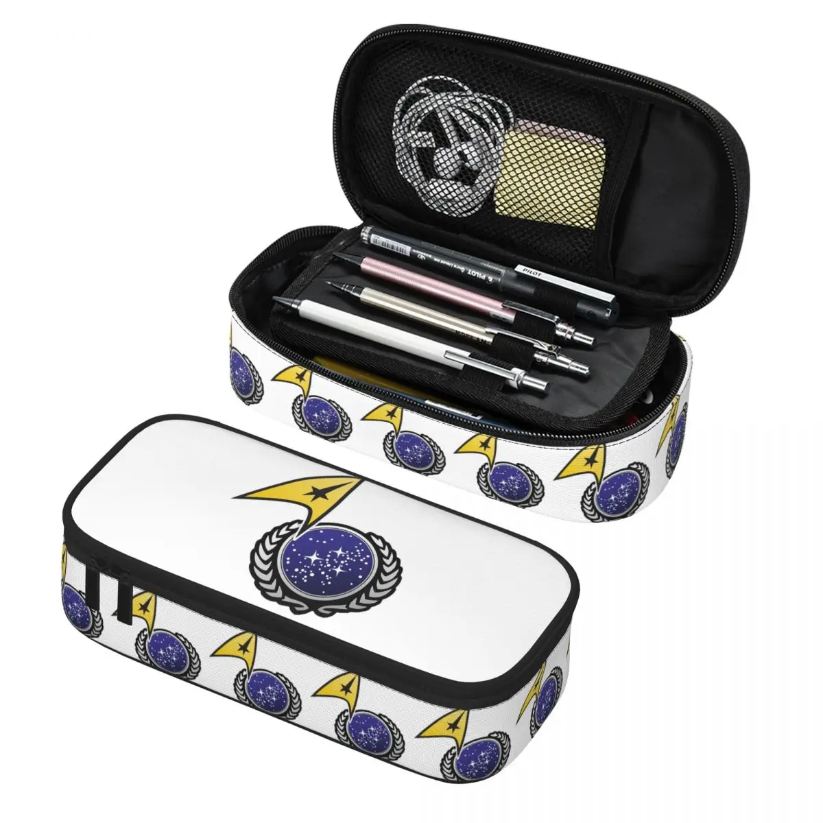 Star Treks Science Fiction TV Series Pencil Case Pencil Pouch Storage Stationery Supplies Big Capacity Pen Box Pencil Bag