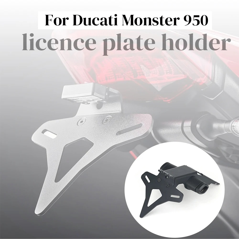 For Ducati Monster 950 Monster950 Motorcycle Rear Short Tail Stock License Plate Holder Tailstock Bracket Kit 2021-up 2022 2023