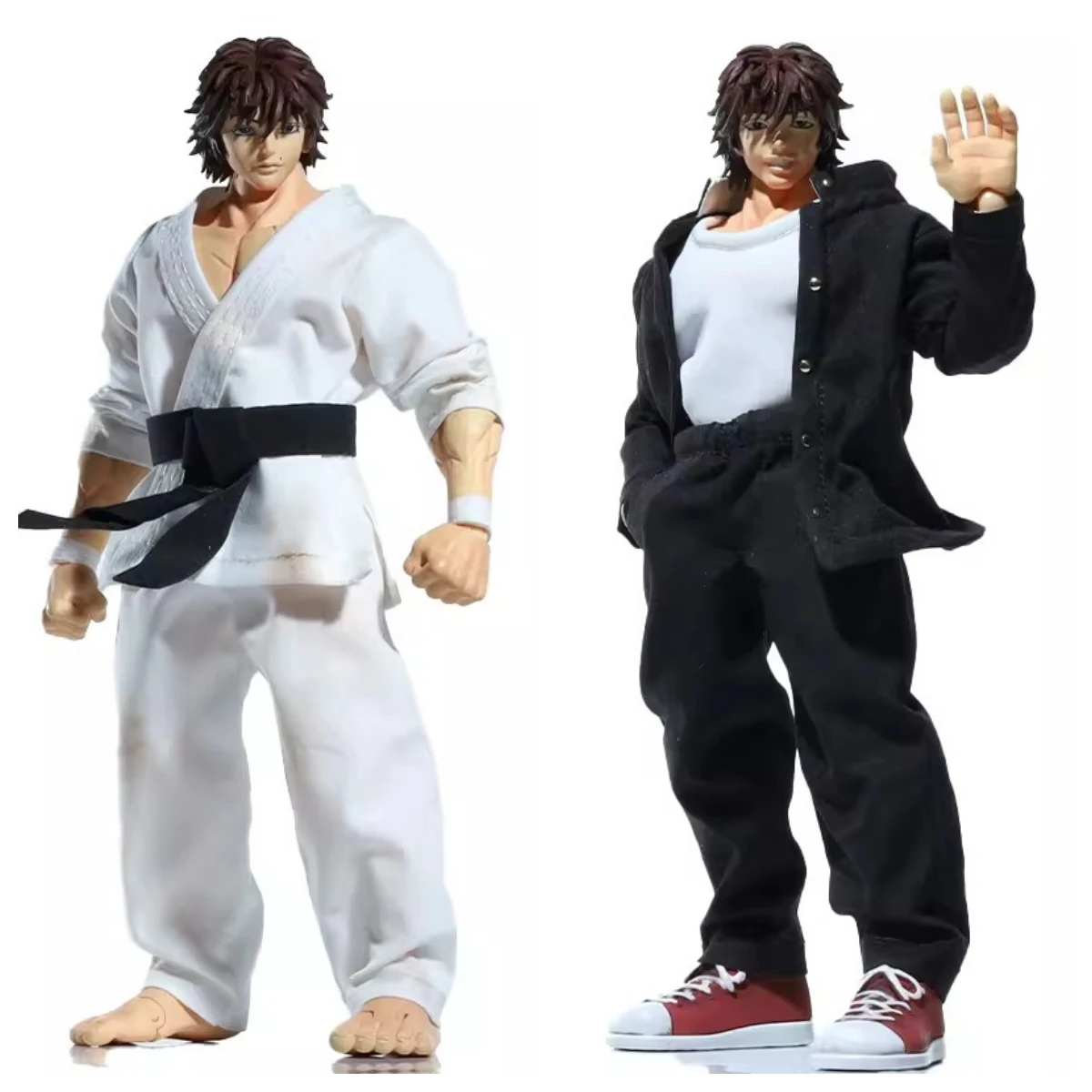 

Storm Toys 1/12 Men Soldier BAKI HANMA Clothes Set Black School Uniform Karate Suit Backpack Set Fit 7inch Action Figure Body