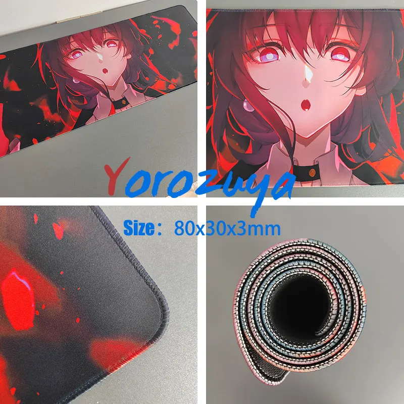 Honkai Star Rail Mouse Pad Kafka Mar7th Seele Himeko Welt Mousepad Teclado de Computador Padding Anime Gaming Acessórios Desk Mat