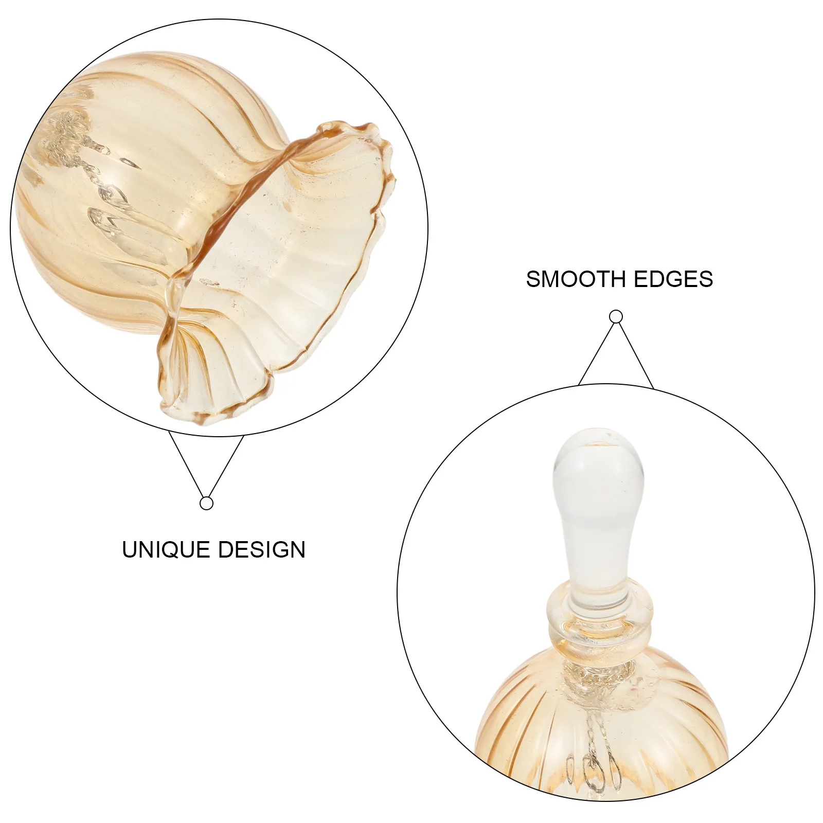 جرس زجاجي محمول باليد، كريستال شفاف عتيق، ديكور سطح الطاولة، جرس خدمة عطلة الزفاف وعيد الميلاد #5