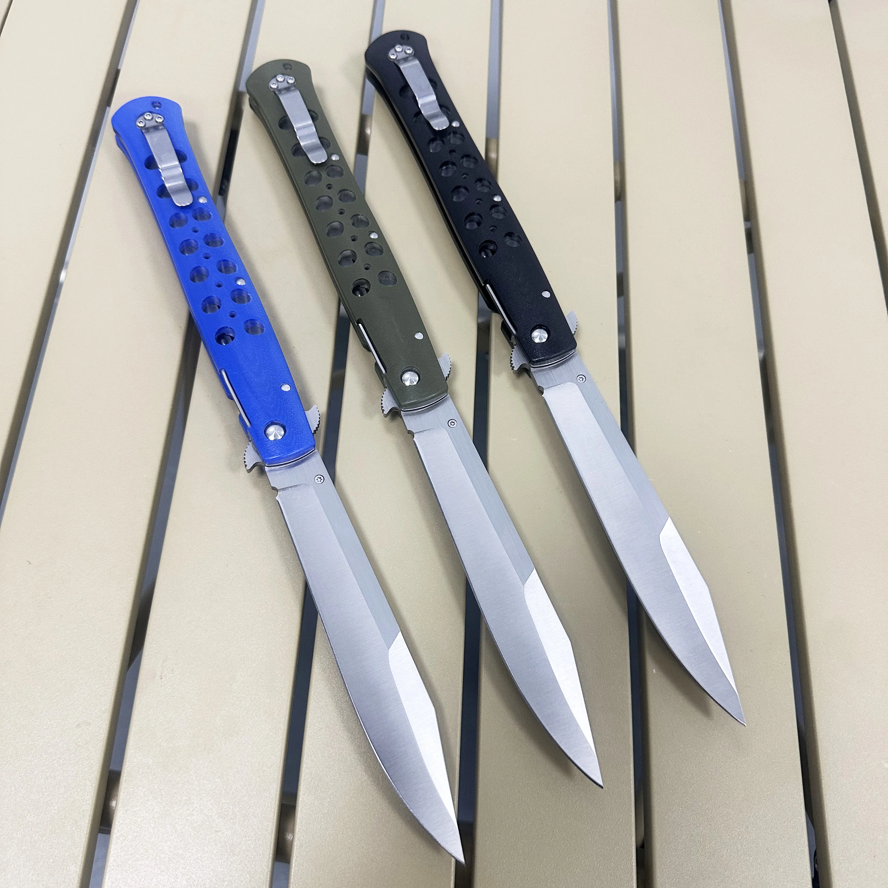 Tactical Folding Knife Hunting Defend oneself Survival EDC Outdoor Knife G10 Handle 8cr13mov Steel Knives Gift New