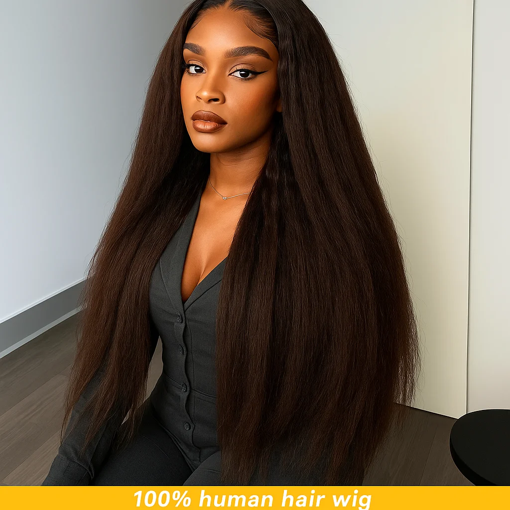 براون غريب مستقيم 13x6 الدانتيل الجبهة باروكة من شعر طبيعي HD قبل قطع شعر مستعار غلويليس للمبتدئين قبل قطعها شعري للنساء السود