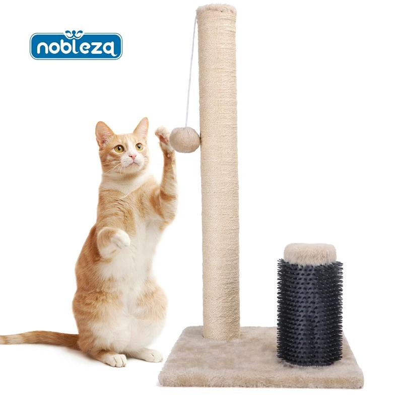 Rascador para Gatos Poste de Rascador para Gatos 60x30x30cm Beige