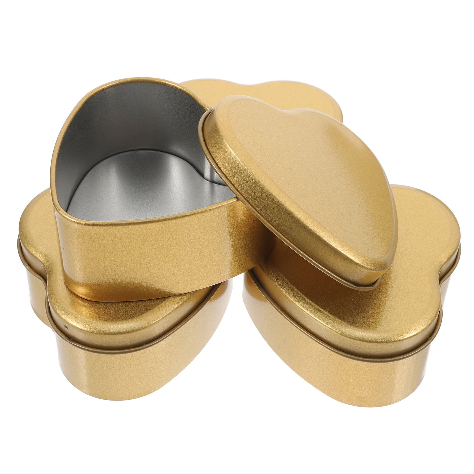 

4 Pcs Heart Shaped Candy Boxes Elegant Wedding Favors Tinplate Storage Valentine Day Gift Packaging Reliable