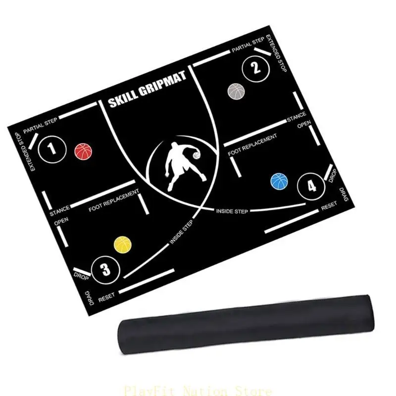 242F 농구 패드 휴대용 민첩성 발자국 훈련 패드 농구 훈련 매트 비 슬립 정기 훈련 시스템 담요