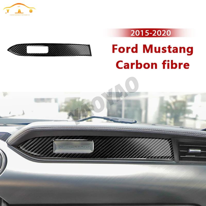 

Carbon Fiber Car Dashboard Decoration Strip Trim Cover Sticker For Ford Mustang 2015-2021 Car Accessories