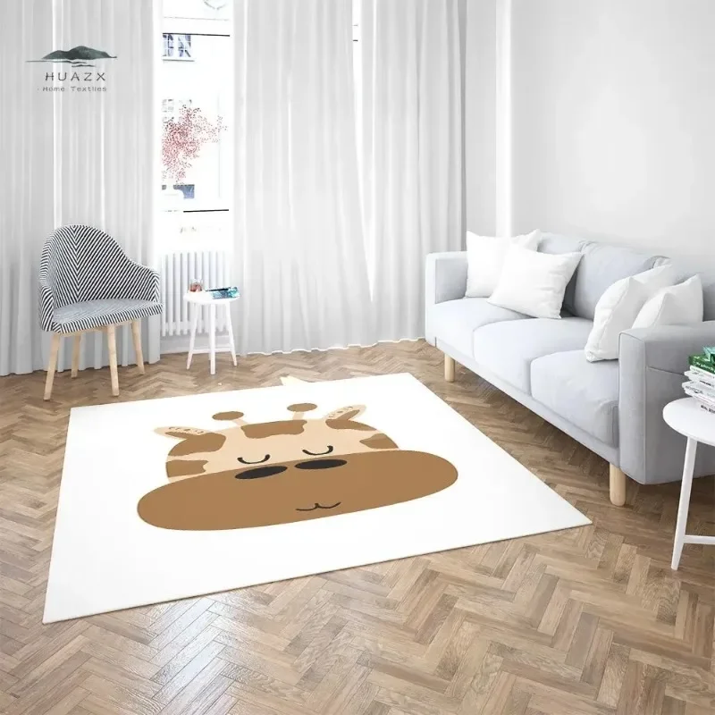 Boho Lion Rainbow Rug for Living Room Bedroom Big Area Safari Animals Mat Baby Nursery Art Print Children Carpet Decoration Home