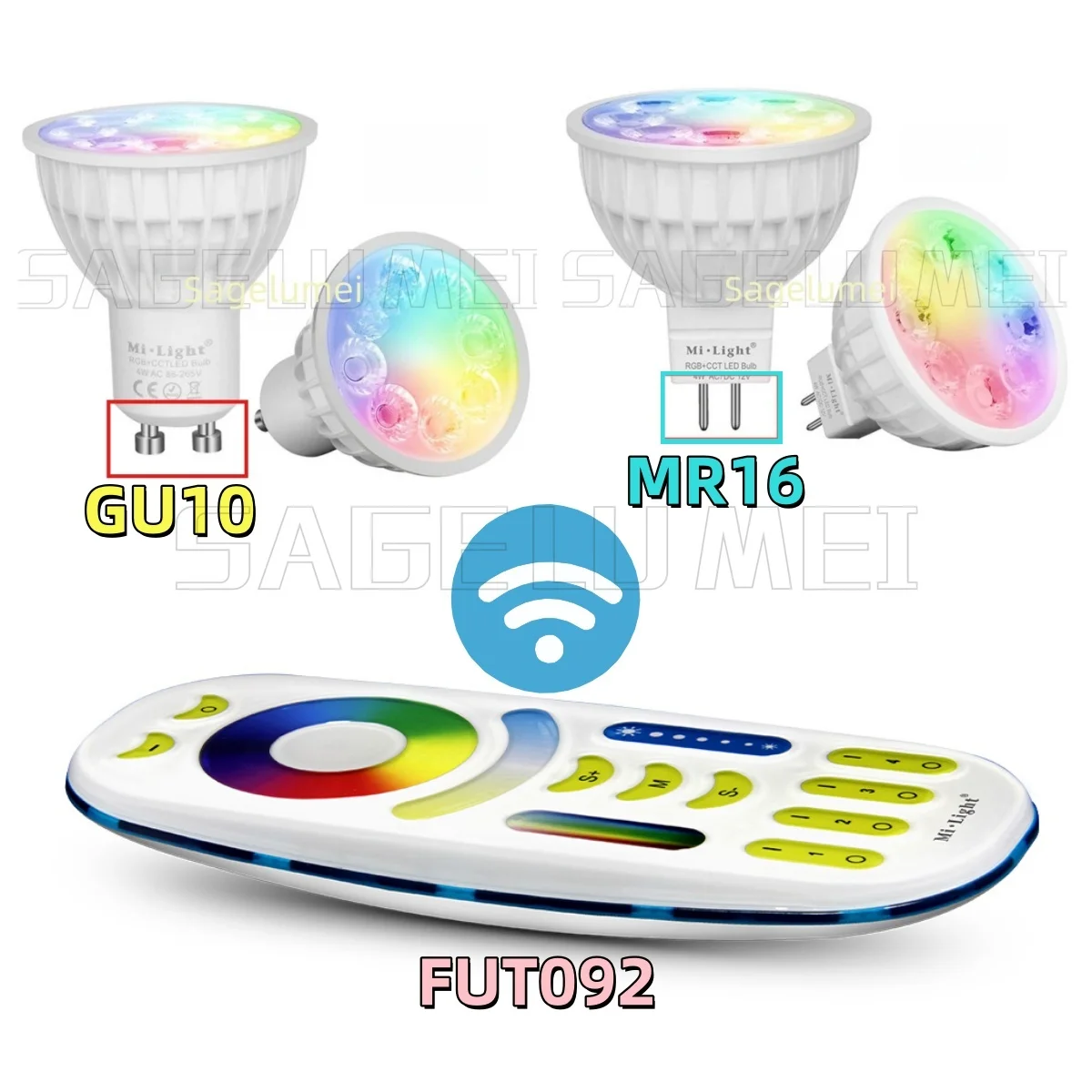 

Miboxer 4W RGB CCT Светодиодный прожектор FUT103 GU10 FUT104 MR16 2,4G Потолочная светодиодная лампа с регулируемой яркостью для украшения дома FUT092 Пульт дистанционного управления