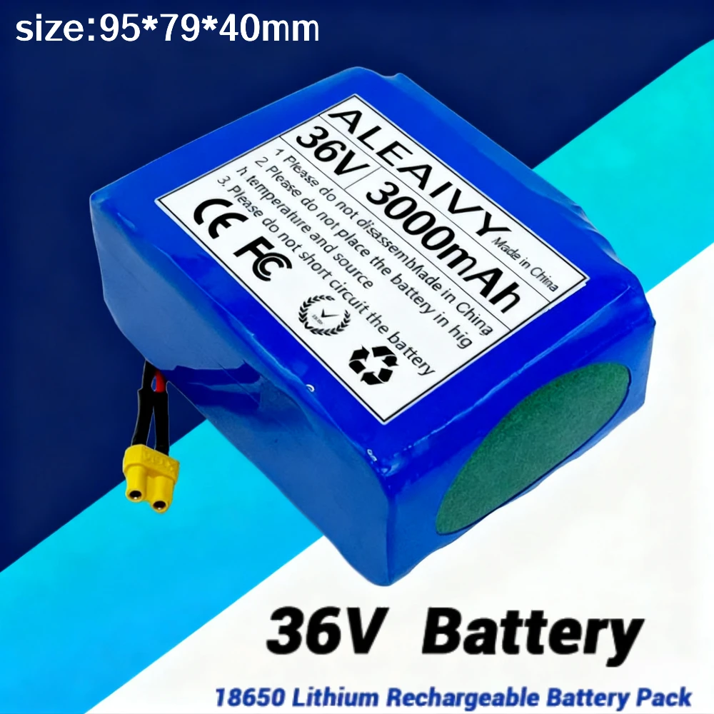 

36V 3Ah 10S1P 18650 Li-ion Battery Pack for M365 MIJIA Pro Scooter Extended Range with XT30/XT60 Plug Rechargeable.