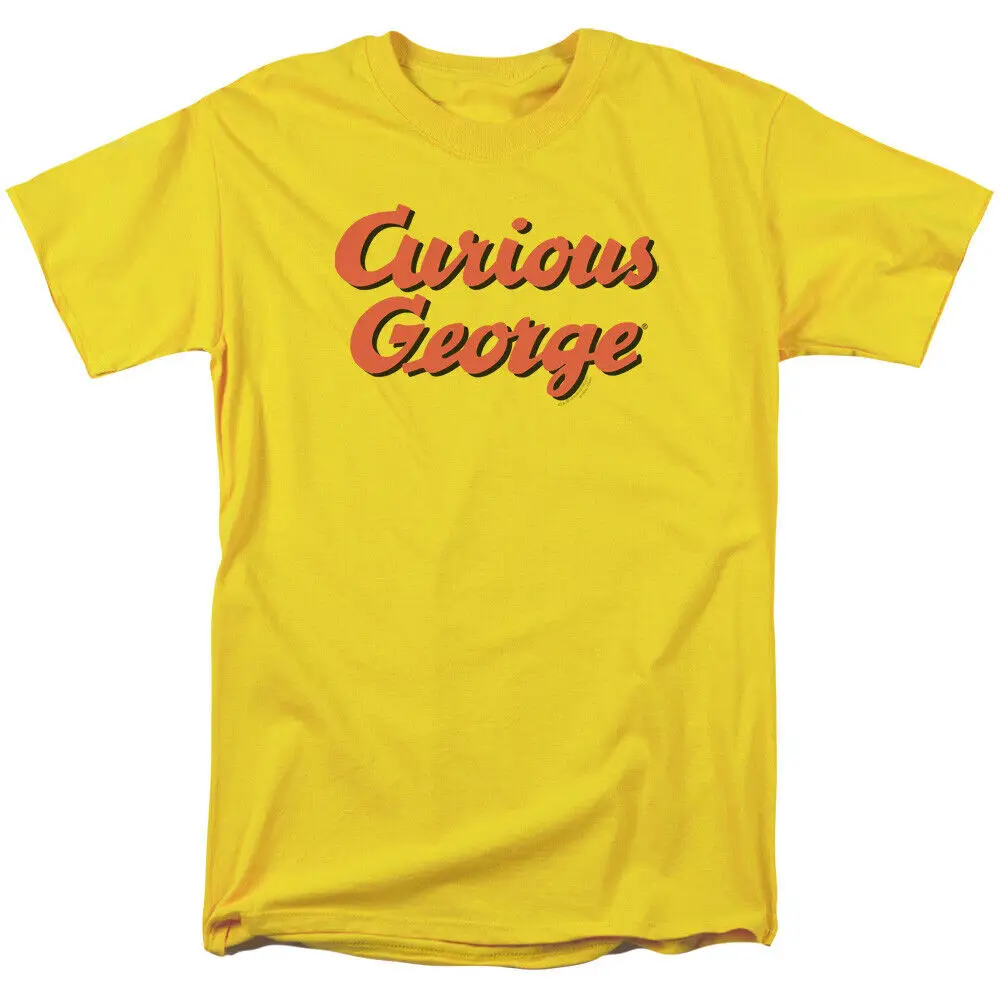 Curious George Logo T Shirt Mens Licensed Cartoon Merchandise Yellow