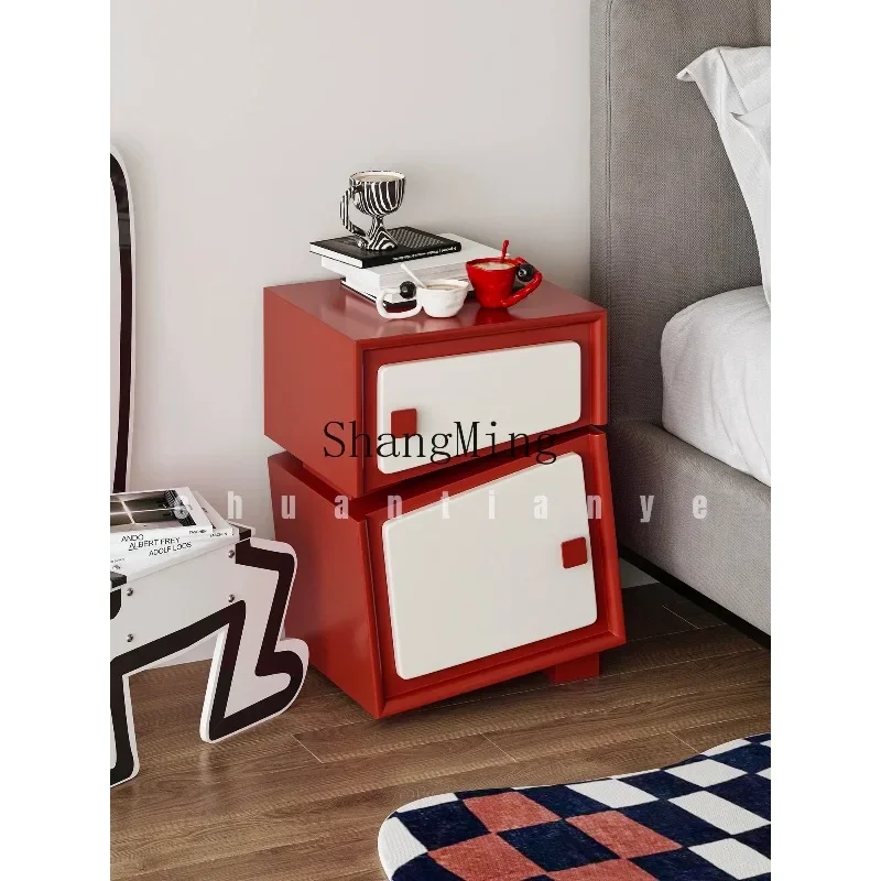 CLL  Twist Bedside Table Creative Sofa Side Simple Living Room Bedroom Storage Cabinet