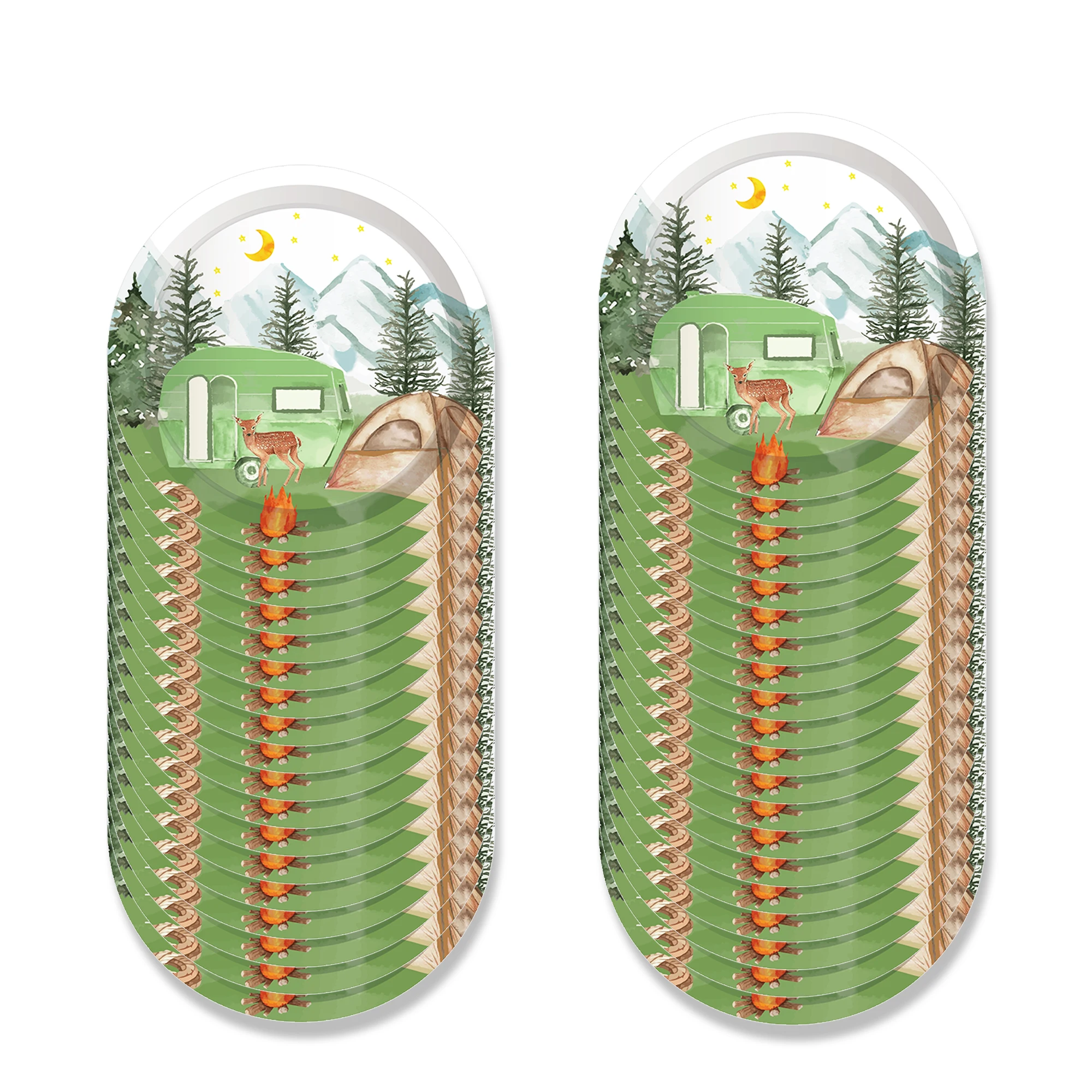 Cartoon Camping Picknick Party Einweg Geschirr Sets Outdoor Camper Zelt Geburtstag Teller Tassen Servietten Baby Shower Party Decor – Detail 16