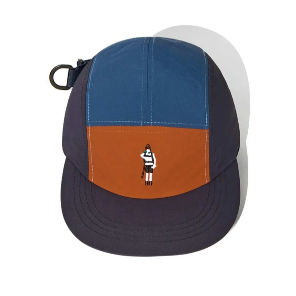 Waterproof Curved Brim Golf Hat Splicing Breathable Quick-drying Dad Hat Sunscreen Soft 5-panel Baseball Cap Running