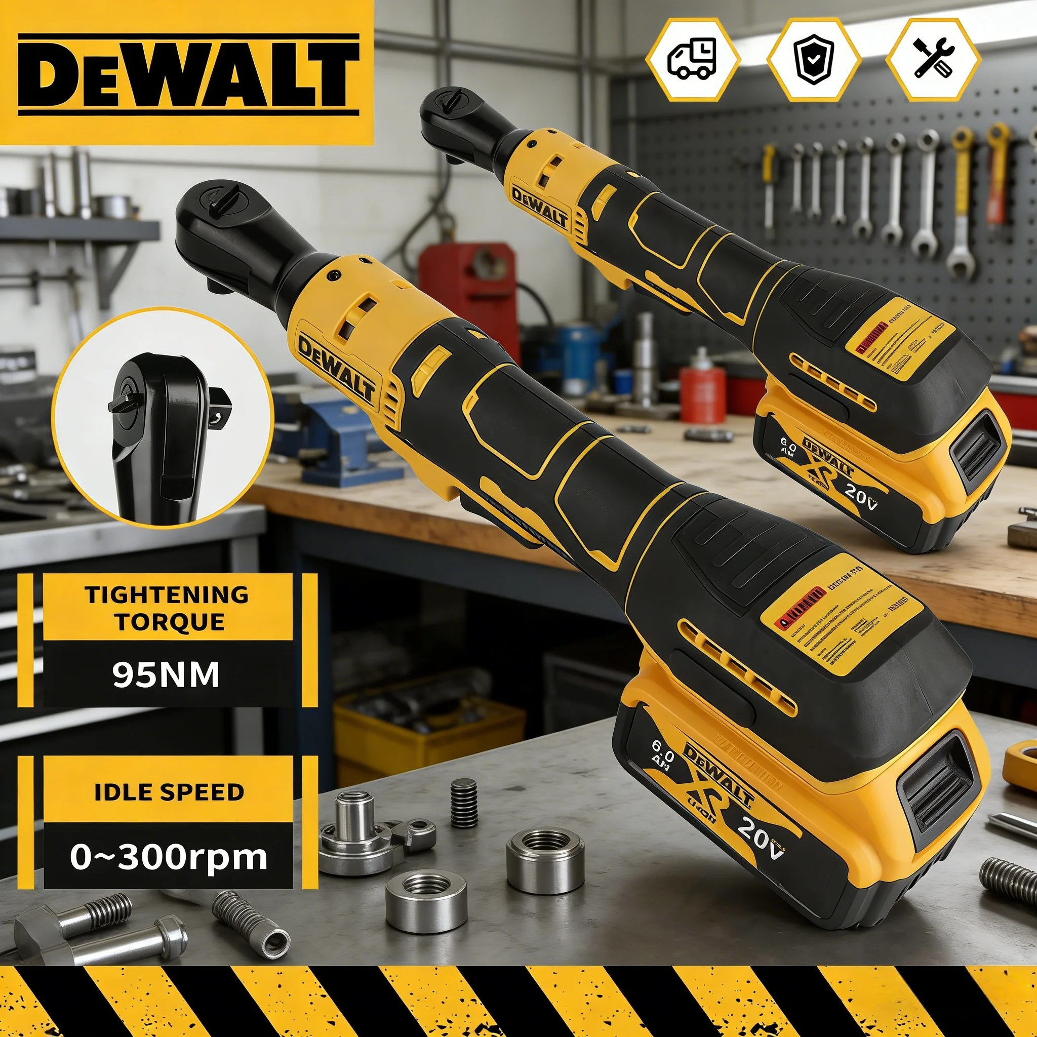 

Dewalt DCF512 3/8 1/2 Inch Brushless Ratchet Right Angle Wrench LED Cordless Driver Variable Speed Power Wrench 20V Power Tools