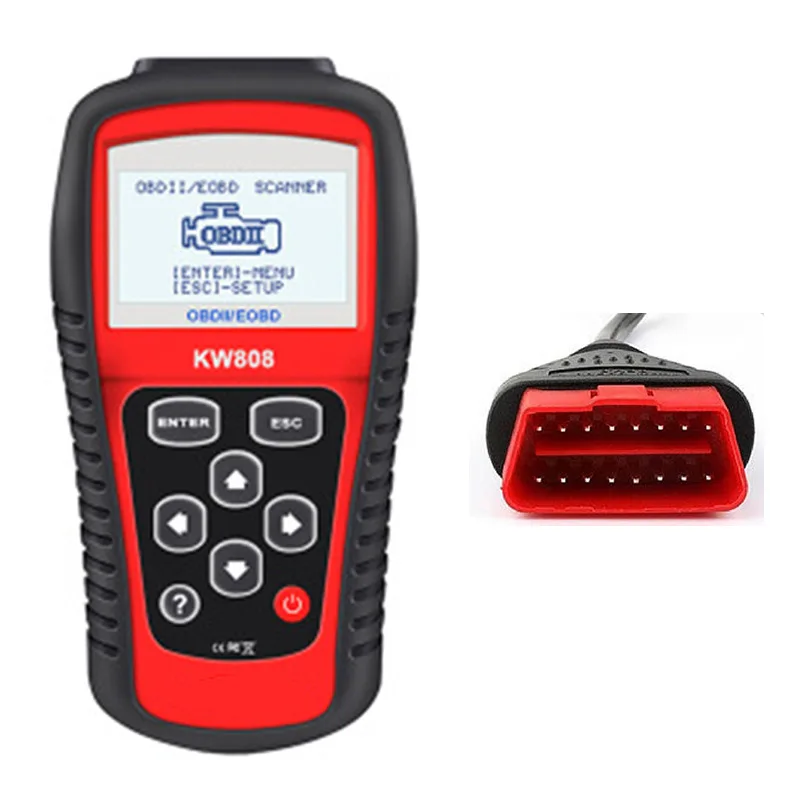 

KONNWEI KW808 OBDII has a complete diagnostic scanning tool for checking car engine light fault code analyzer