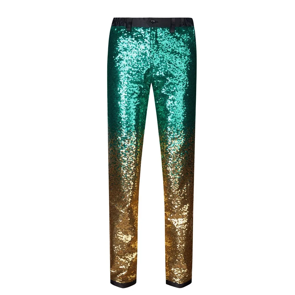 

Men's Gradual Change Sequins Suit Pants Banquet Stage Performance Shiny Bar Nightclub Slim Fitting Trousers For Male Singer Host