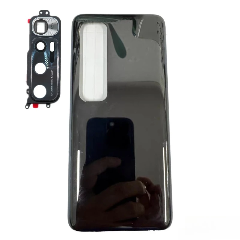 Best Battery Back Cover Housing For Xiaomi Mi 10 Ultra Rear Case Mobile Lid  + Camera Frame Glass Lens with Flex Cable Flash