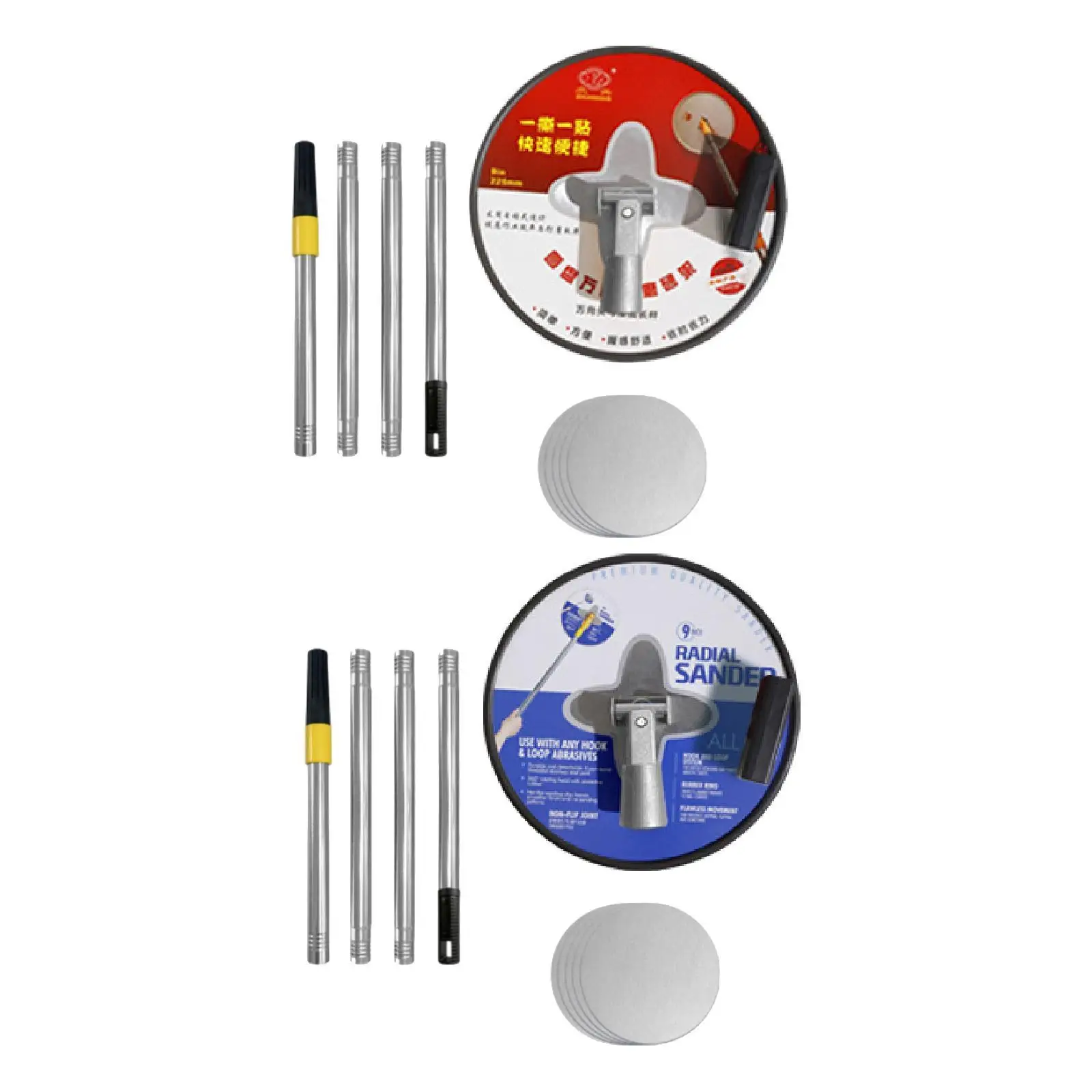 Drywall Sander Round 360 Degree Rotatable Head 5Pcs Sandpapers for Dry Wall