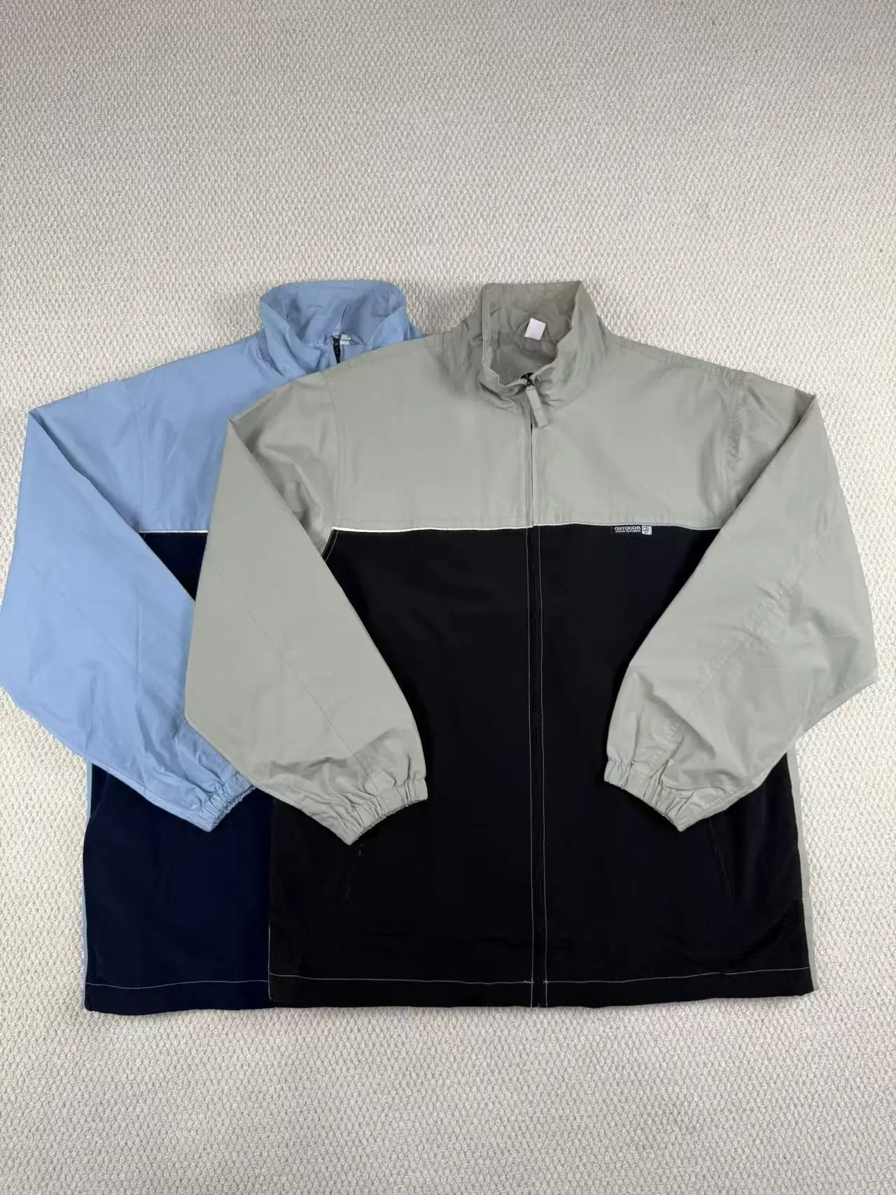 

Уличная ветрозащитная водонепроницаемая куртка с воротником-стойкой и цветными вставками, повседневная спортивная, весенне-осенняя, модная, городская, стильная, из полиэстера.