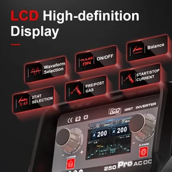 ANDELI 200A WIG-Schweißgerät AC/DC WIG/Puls/MMA/Kaltschweißen 5-in-1-Aluminiumschweißgerät HF IGBT Inverter Argon-Schweißgeräte 2T 4T