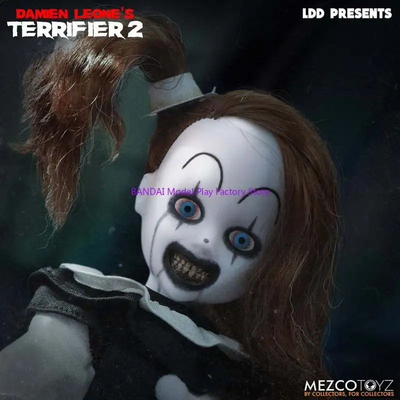 Original Mezco Toyz Terrifier 2 Little Pale Girl Living Dead Dolls LDD Present DAMIEN LEONE‘s Window Box In Stock Figures Model